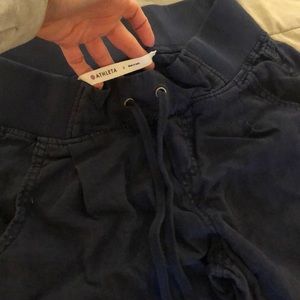 Athleta Reverie linen pants 4 navy